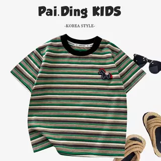 MooDeng Baby เสื้อยืดเด็กลายทาง สุดเท่ มีให้เลือกถึง 6 เฉดสี ตั้งแต่โทนสว่างอย่าง สไตล์มินิมอล เรียบง่าย แต่มีลูกเล่น