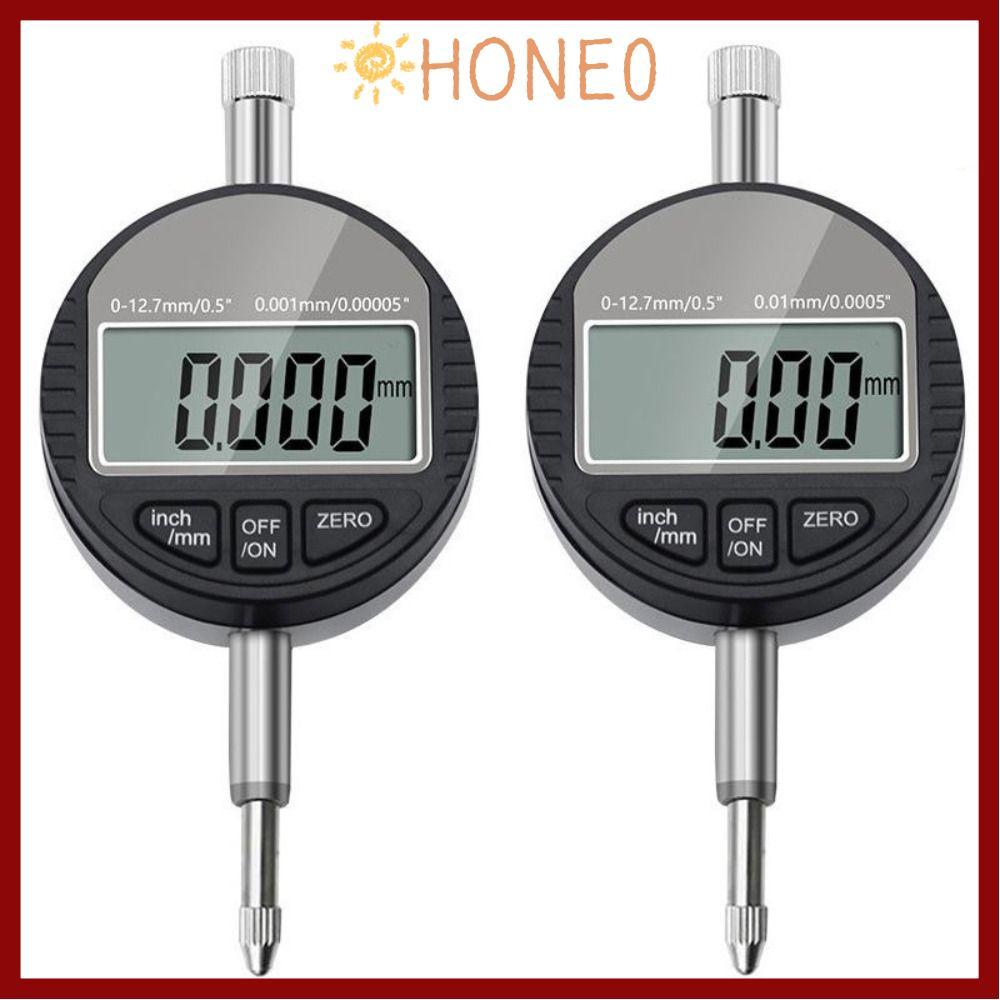 HONE Dial Test Indicator, 0.01/0.001 มม.อิเล็กทรอนิกส์ Digital Dial Indicator, แบบพกพา 0-12.7 มม.กัน