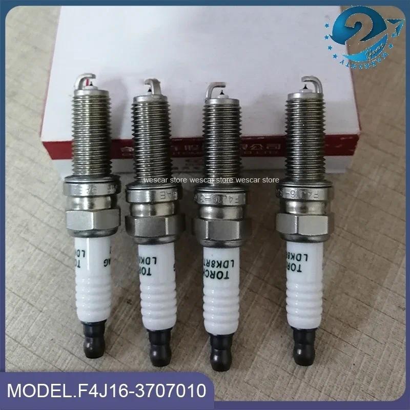 หัวเทียนเดิม 4 ชิ้น F4J16-3707010 สําหรับ Chery JETOUR X70 Tiggo 2 5x 4 5 7 8 Arrizo 5/7/6 E4T15/E4T