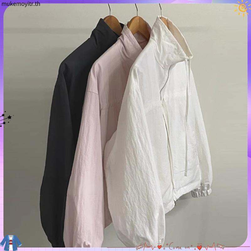 มาใหม่พร้อมส่ง💖 (AP240) Fila bow bomber jacket เสื้อกันหนาว คอตั้ง เอวจั๊ม ผ้าร่ม สไตล์เกาหลี