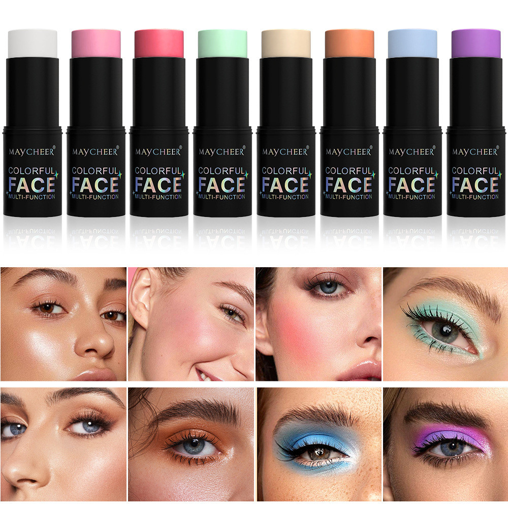 MAYCHEER All English Multifunctional Makeup Stick Retouch Brightening Highlight คอนซีลเลอร์ Blush อา