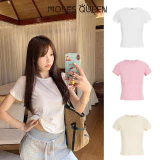 < MOSESQUEEN > กางเกงลูกเรือแขนสั้นพื้นฐาน สีหลากหลาย นุ่มสบาย ระบายอากาศได้ดี เหมาะสำหรับสวมใส่ประจำวัน #63576