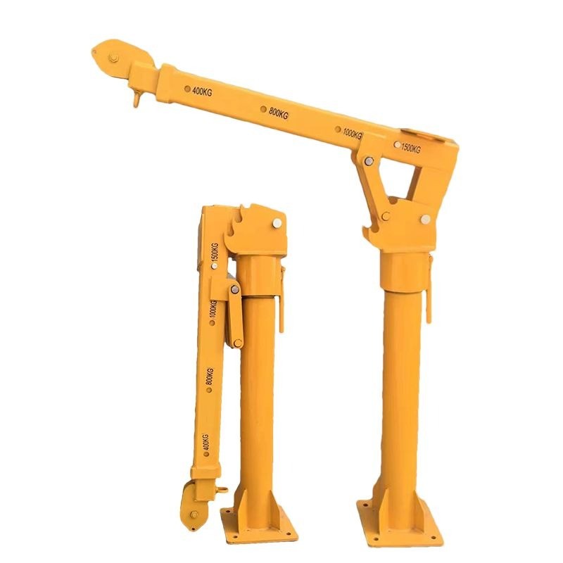 New truck crane 1 ton 12V home use small lift 24V small truck crane jib arm