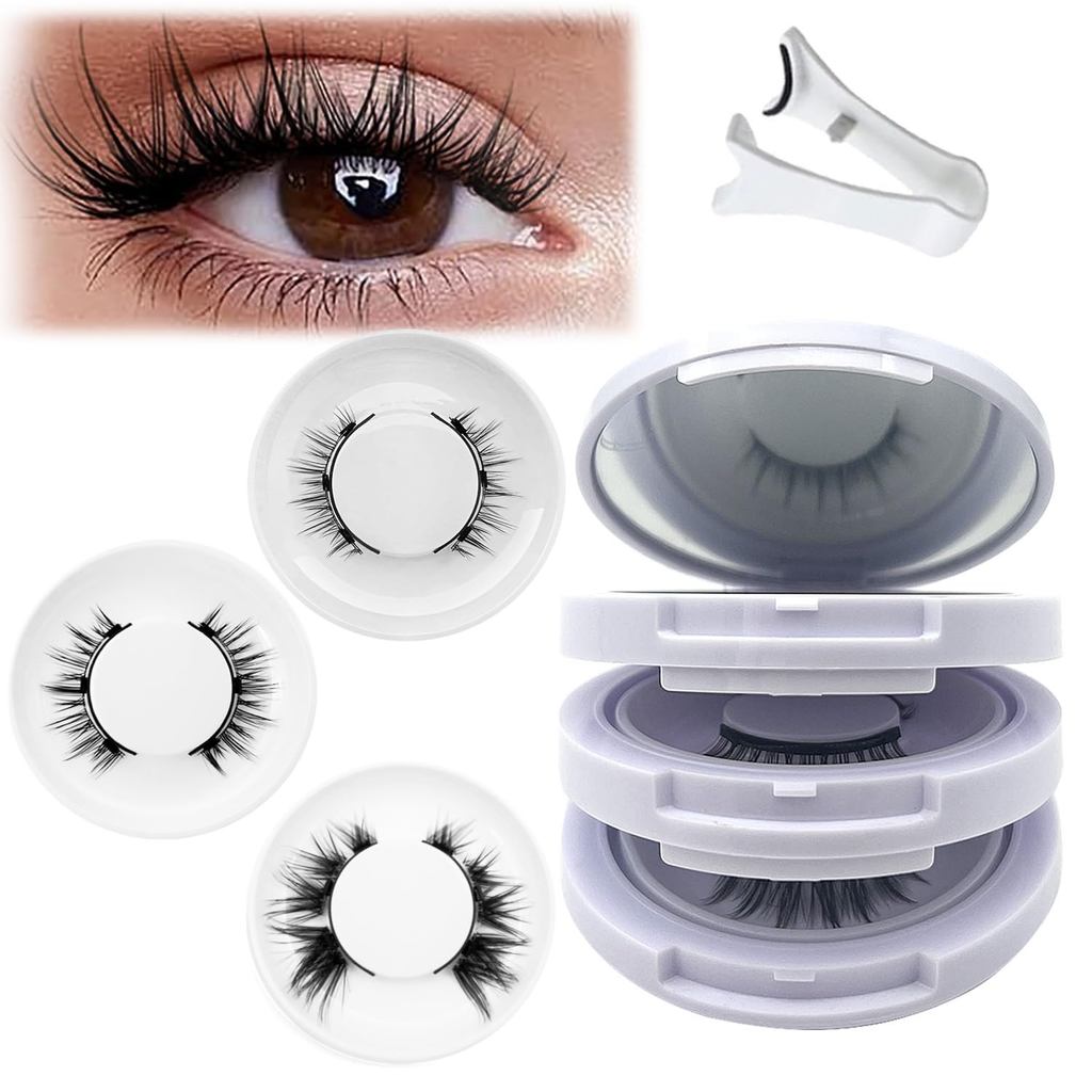 Meylora Magnetic Lashes, Meylora Magnetic Eyelashes with Applicator Reusable Magnet Eyelashes ไม่มีอ