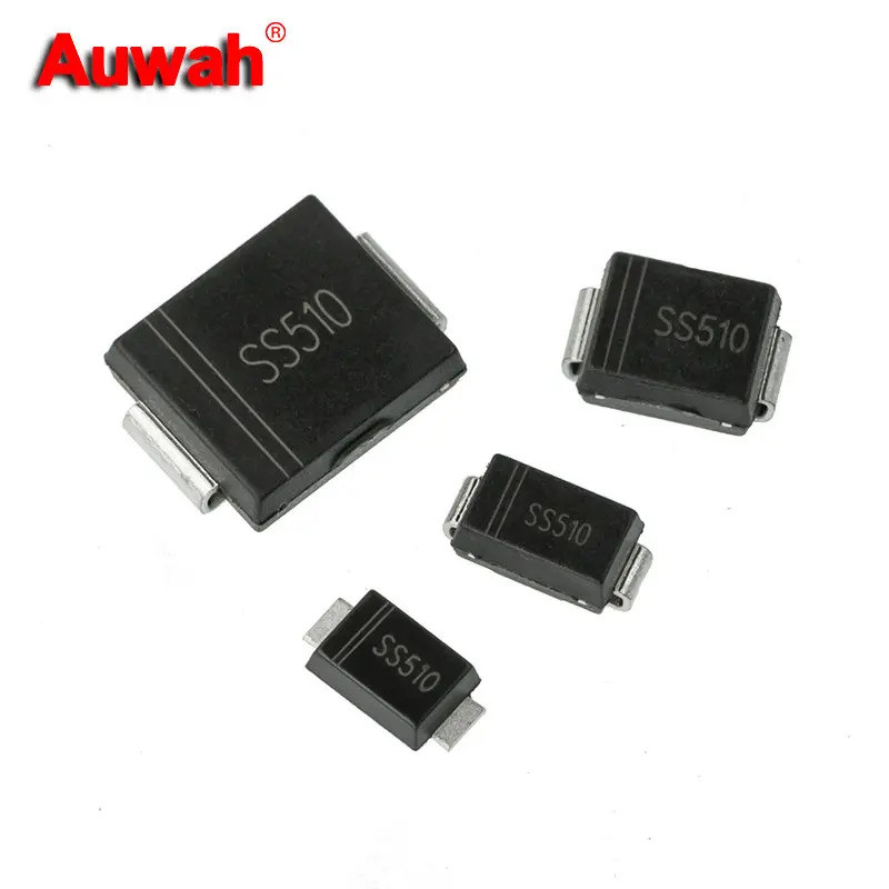 20 ชิ้น/ล็อต 5A 100V ชิป Schottky ไดโอด SS510 SS510F SS510B SS510C SMAF SMB SMC DO-241AA DO-214AC DO