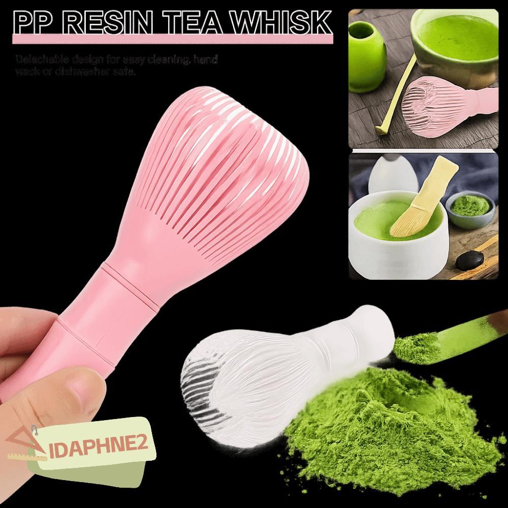 IDAPHNE2 Matcha Stirrer, PP เรซิ่นแบบพกพา Matcha Whisk,คุณภาพสูงแบบดั้งเดิมReusable Green Tea Powder Whisk การเตรียมชา