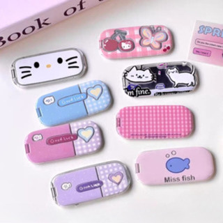 ขาตั้งติดเคสโทรศัพท์ พร้อมกระจกแข็ง การ์ตูน แมวหมา หัวใจ ผีเสื้อ ติดตั้งง่ายสะดวกวางเครื่อง ใช้กับเคสมือถือได้ ส่งจากไทย