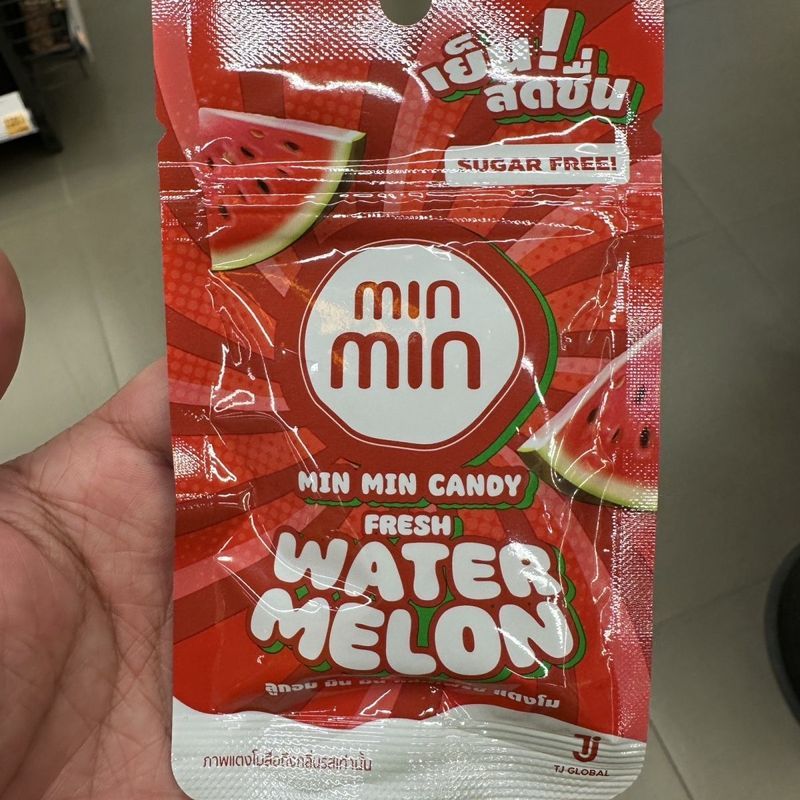 ประเทศไทย MINMIN Sugar-Free Cola Lemon Grape Watermelon Mint Strawberry Candy Casual Snacks 14g Bag 