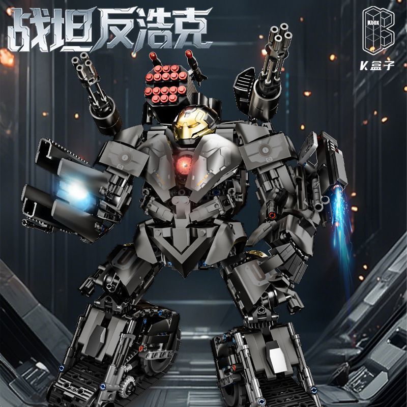 เข้ากันได้กับเลโก้บล็อกตัวต่อ K กล่อง 10540 Battle Tank Track Missile Anti-Hulk Armored Mecha Model 