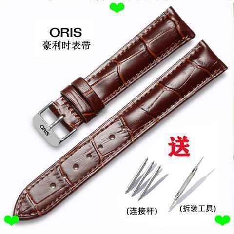 4/13✈Oris สายนาฬิกา Cowhide สายหนังแท้ Pin Buckle oris Culture Classic Series ผู้ชายผู้หญิงสายสร้อยข