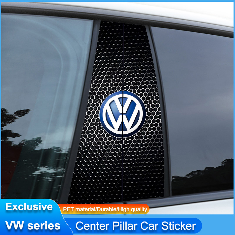 สติกเกอร์รถ B-Pillar คอลัมน์ตกแต่ง Decals Auto Accessorie สําหรับ Volkswagen VW RLine R Golf T5 ID3 