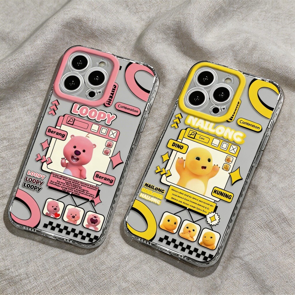 CVR - CLEAR LOOPY และ NAILONG PREMIUM PRO CAMERA COMPATIBLE SOFTCASE CASE สําหรับ REDMI A5 2025 A3 A