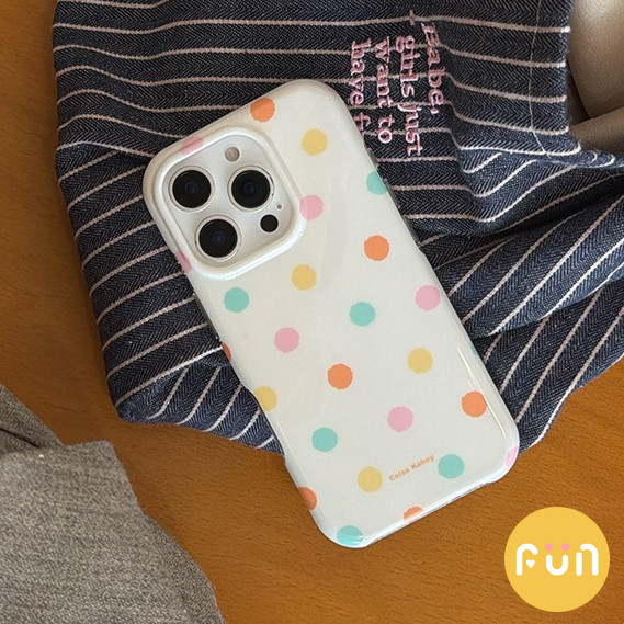 สีสัน Polka Dot ลายสก๊อต Hard PC โทรศัพท์มือถือสําหรับ รูปที่ 5