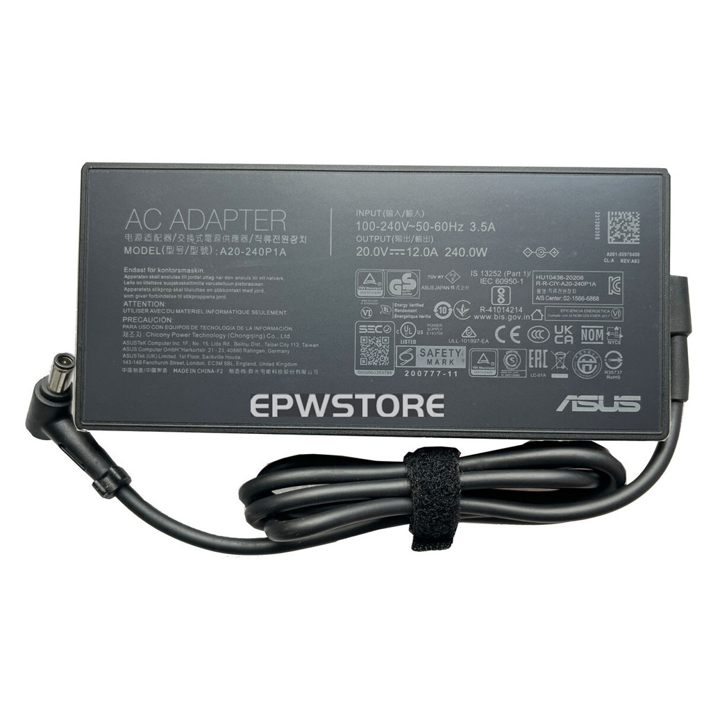 240W 12A AC Adapter Charger สําหรับ ASUS ROG Zephyrus G14 GA402RK-PH74 GA402RK-CS74