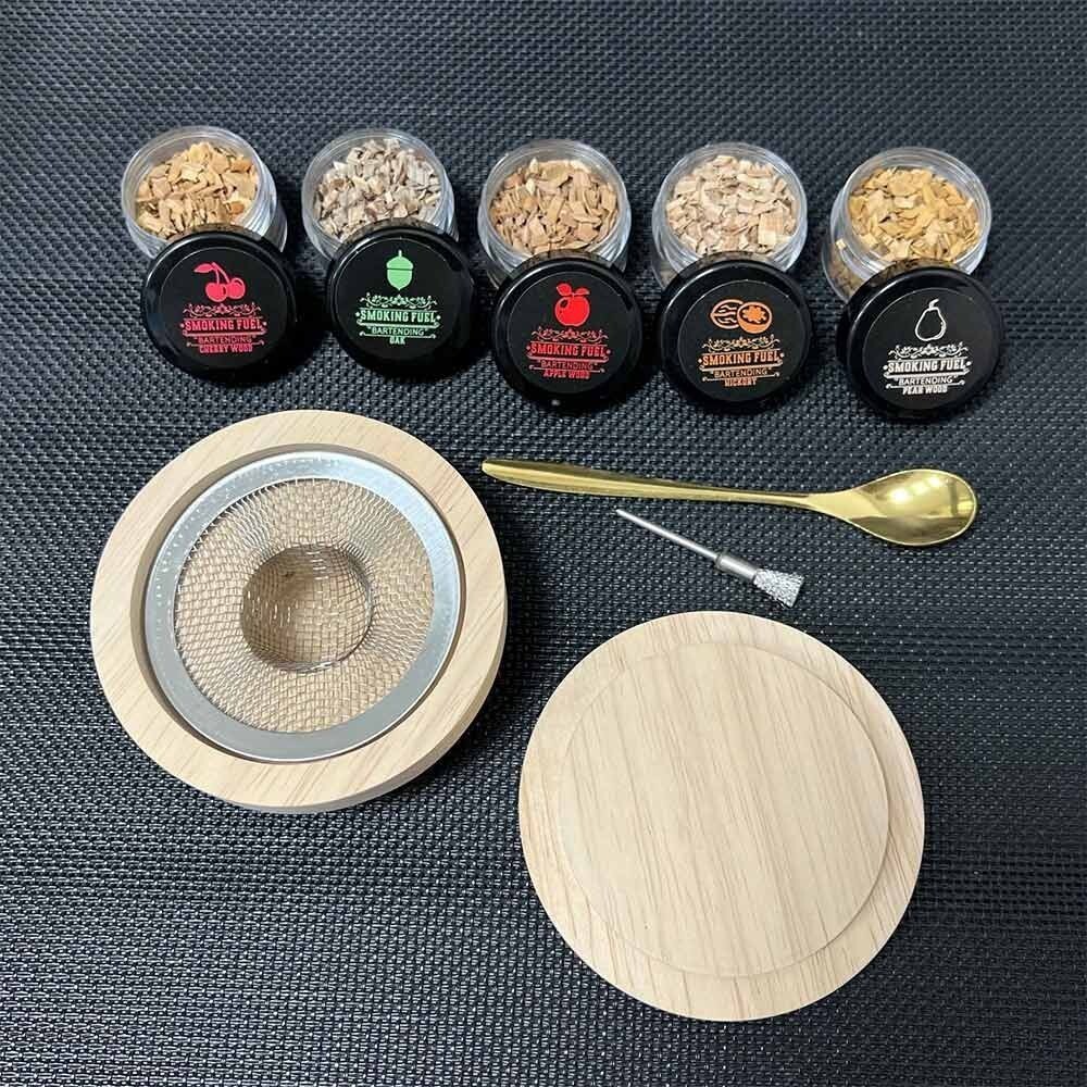 ☆优Beauty·Cocktail Smoker Kit -Whiskey/Bourbon Smoker Infuser Kit พร้อมรสชาติชิปไม้