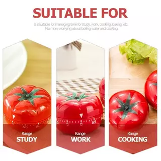 พร้อมส่ง! จับเวลาครัวม นาฬิกาจับเวลาทําอาหารในครัว เครื่องมือกลไก นาฬิกาปลุก บ้านอบ พลาสติก รูปทรงมะเขือเทศ การจัดการ