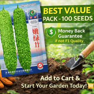 [100 Pcs] Galaxy F1 & Galaxy Max F1 Hybrid Ampalaya Seeds - High Yield Bitter Gourd by East West