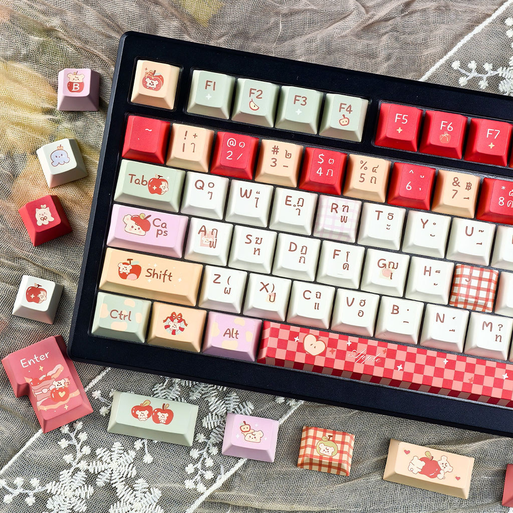 MAIMOOO น่ารัก Apple Bear Keycap 120 คีย์ Cherry/MOA รูปที่ 4