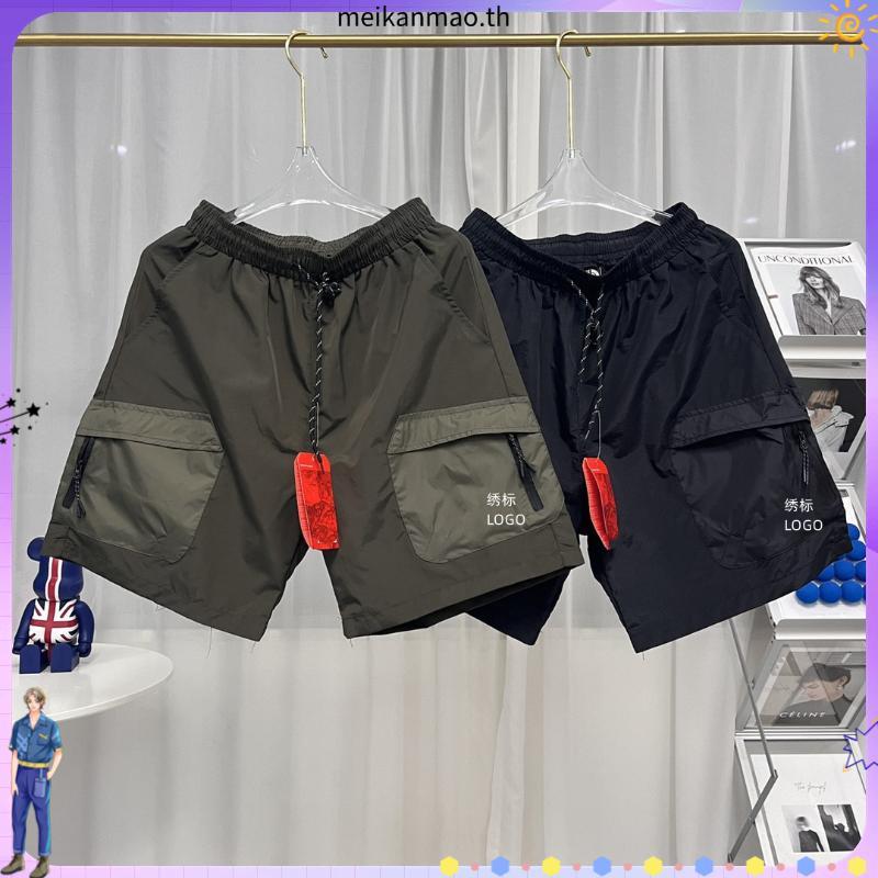 กางเกงขาสั้นโลโก้ปัก T N F: แห้งเร็ว ทรงหลวม สไตล์ Workwear ลําลอง เหมาะสําหรับสวมใส่ชายหาดและกางเกงขาสั้น