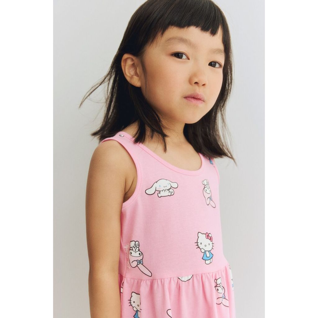 H&M(เอชแอนด์เอ็ม) ชุดเดรสผ้าฝ้ายพิมพ์ลาย เด็กผู้หญิง 1154543_21 ราคา ถูกที่สุด ดีลบีเคเค แกลเลอรีภาพที่ 2