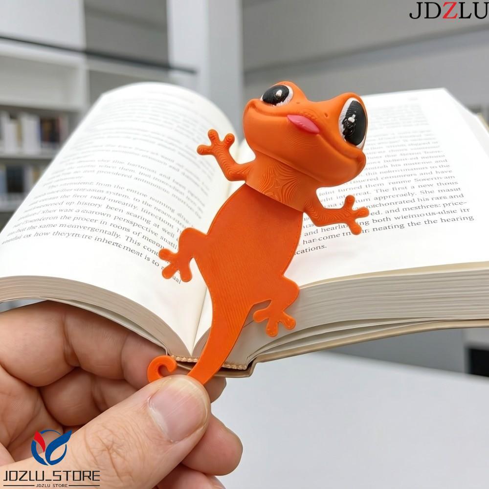 ที่คั่นหนังสือตุ๊กแก JDZLU, คลิปหนีบหนังสือตุ๊กแกตาโตน่ารักอเนกประสงค์, พิมพ์ 3D ทนทานตลก Quirky อ่านหนังสือบุ๊คมาร์คอุปกรณ์นักเรียน