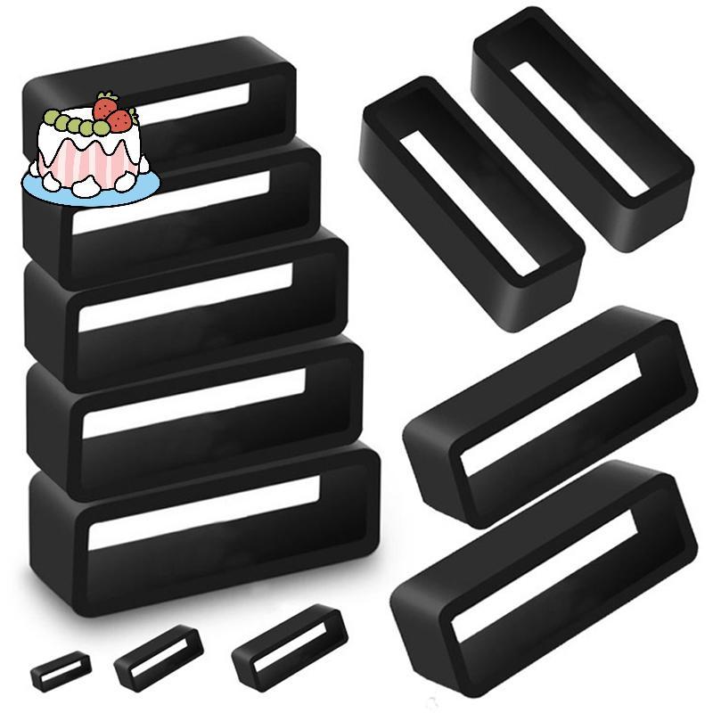 [Sep-t] 7 ขนาด Bla สายนาฬิกาซิลิโคนยึด Hoop Loop ยาง Bule แหวน 14-26 มม.ผู้ถือ Retainer Watchbands อ