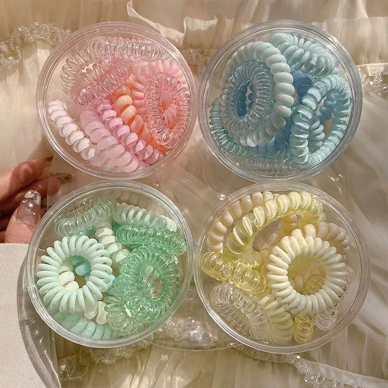 ส่งไว 24 ชม  ยางรัดผมเกาหลี สีเจลลี่ ยืดหยุ่นสูง สำหรับผมหางม้า หัวเชือก เครื่องประดับผมน่ารัก