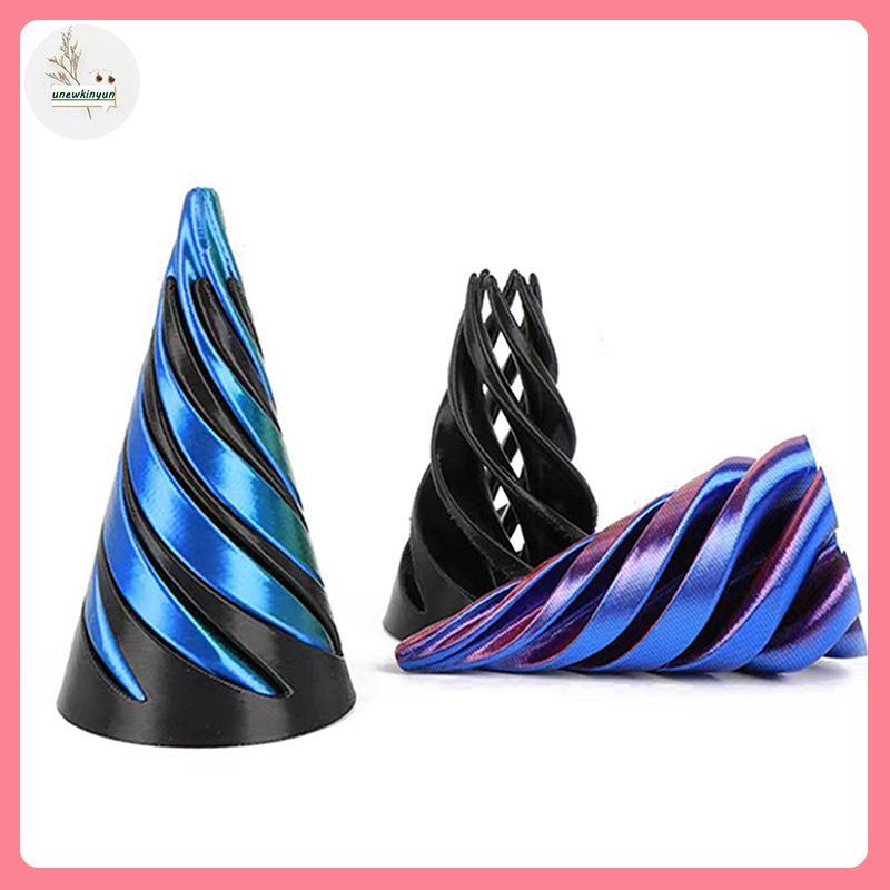UU ใหม่ 3D พิมพ์เกลียวกรวยของเล่น Impossible Pyramid Pass Through Pyramid Fidget Mini Vortex ด้ายภาพ