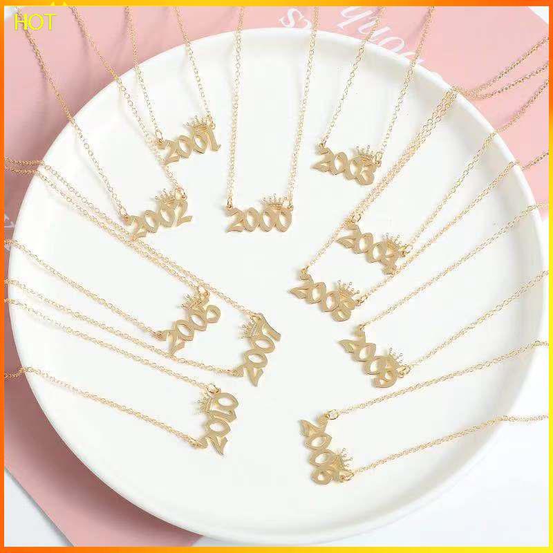 สร้อยคอนามสกุลปีเกิดแบบพิเศษ สำหรับผู้หญิง ปี 1980 - 2019 เครื่องประดับแฟชั่น TSR