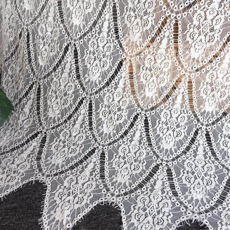 2020 long thick European style eyelash lace fabric DIY wedding tablecloth wedding dress dress skirt