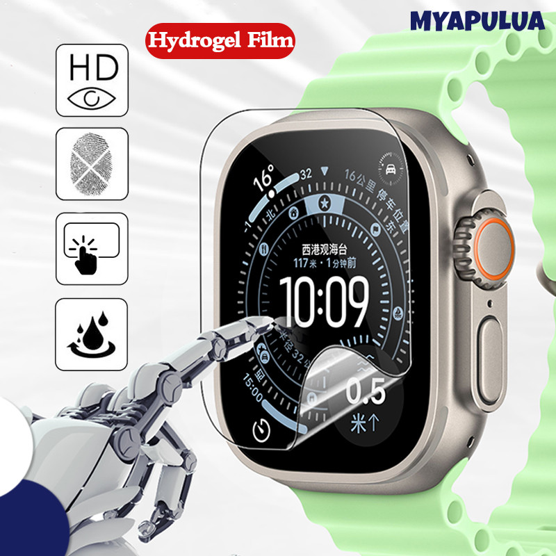 ฟิล์มไฮโดรเจลอ่อน for Apple Watch 49มม IWatch Ultra 3 2 Series 11 10 9 8 7 6 5 4 SE 3 2 1 46มม 45มม 44มม 42มม 41 40 38มม