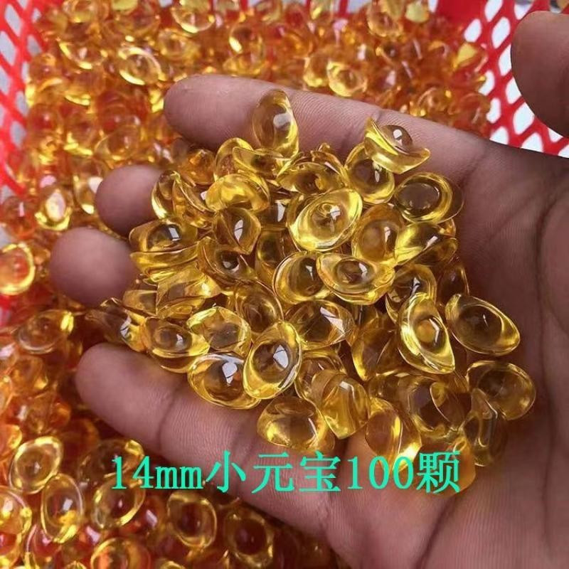 2025 คริสตัลขนาดเล็ก Yuanbao แก้วพรีเมี่ยม Yuanbao เครื่องประดับสีเหลือง Yuanbao คริสตัลความมั่งคั่ง