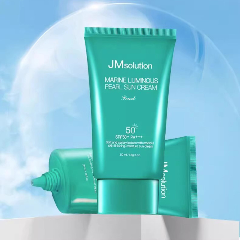 JM Solution Pearl Sunscreen 50PA+++ ไม่มีสีสดชื่นน้ําหนักเบากันน้ําเหงื่อและครีมกันแดดกําลังสูงแยกรั