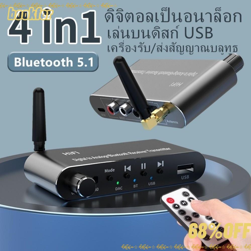BOOKFOR Digital Optical to 3.5 mm, โลหะผสมอลูมิเนียมพร้อมรีโมท Digital to Analog Audio Converter, พร