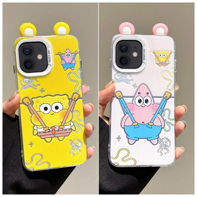 การ์ตูน SpongeBob Patrick Star 3D หูเคสโทรศัพท์สําหรับ itel S25 Ultra S23 Plus A90 A80 A70 A60 A50 A