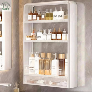 SKIER ตู้เก็บของติดผนัง ชั้นวางเครื่องสำอางในห้องน้ำ ชั้นอเน…