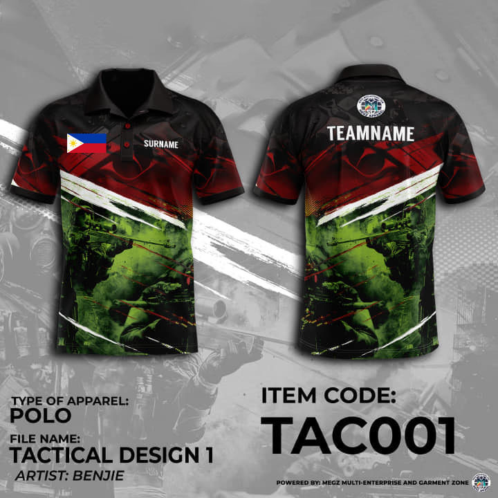 เสื้อโปโลผู้ชายดีไซน์ GLOCK AIRBORNE TACTICAL พิมพ์ลาย 3D สามารถตั้งชื่อได้