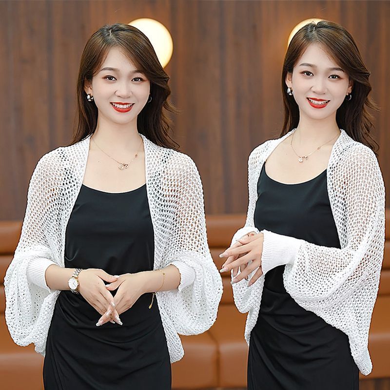 Fishtail hollow ผ้าคลุมไหล่ถักตะขอลาย western Litra Litra knot knit 花洋气空调房护肩 clavicle 外配裙子 Discount 