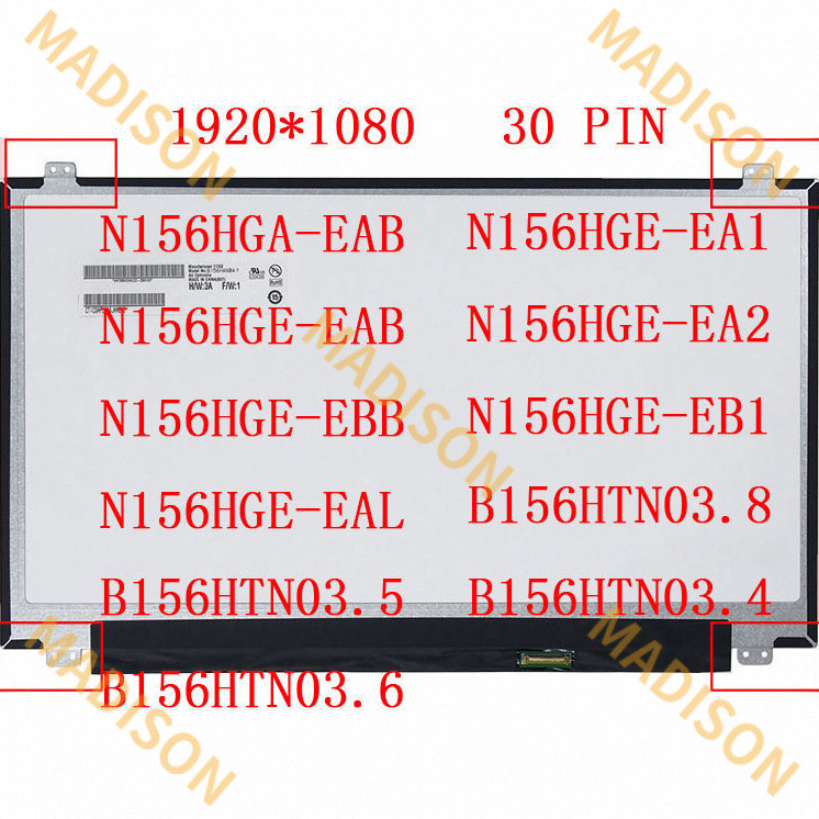 15.6 นิ้ว N156HGA-EAB N156HGE-EAB N156HGE-EBB N156HGE-EAL n156htn1 b156h4tn0 b156htn4s 306tn4tn4tn4t