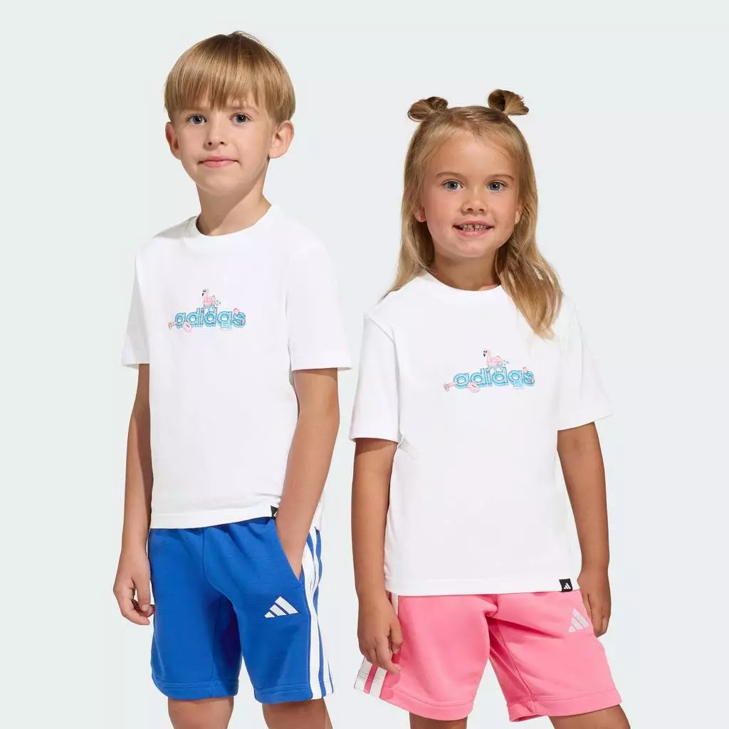 adidas ไลฟ์สไตล์ เสื้อยืดพิมพ์ลาย SUMMER ADVENTURES สำหรับเด็ก เด็ก สีขาว KA0516
