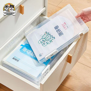 กล่องเก็บเอกสาร A4/A5 จัดระเบียบโต๊ะทำงาน กล่องใส่เอกสารสำคัญ กันน้ำและกันฝุ่น มี2ขนาด