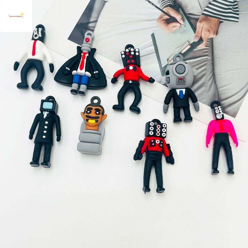 GOURMETGALORE Skibidi Bop พวงกุญแจ, Skibidi Bop Bop Skibidi ห้องน้ํา Mini Skibidi ห้องน้ําพวงกุญแจ, 