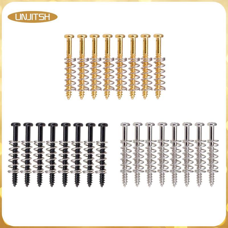 [unjitsh] ปิ๊กอัพกีตาร์เบสไฟฟ้า Humbucker ปรับความสูงสกรูสปริงสีดํา