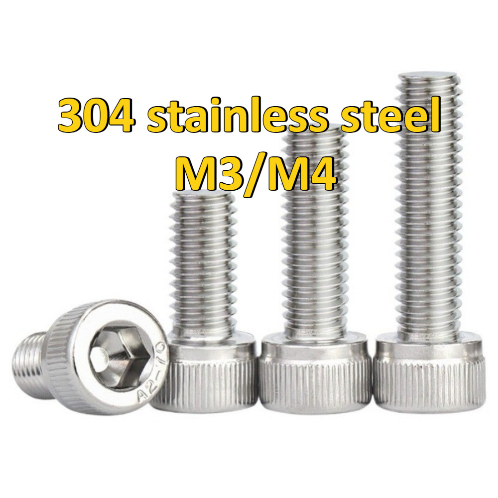 304 สแตนเลสสตีลหัวถ้วยหกเหลี่ยมสกรู DIN912 หัวทรงกระบอกสกรูขยาย bolt M3/M4JSK-MB – โปรปัง
