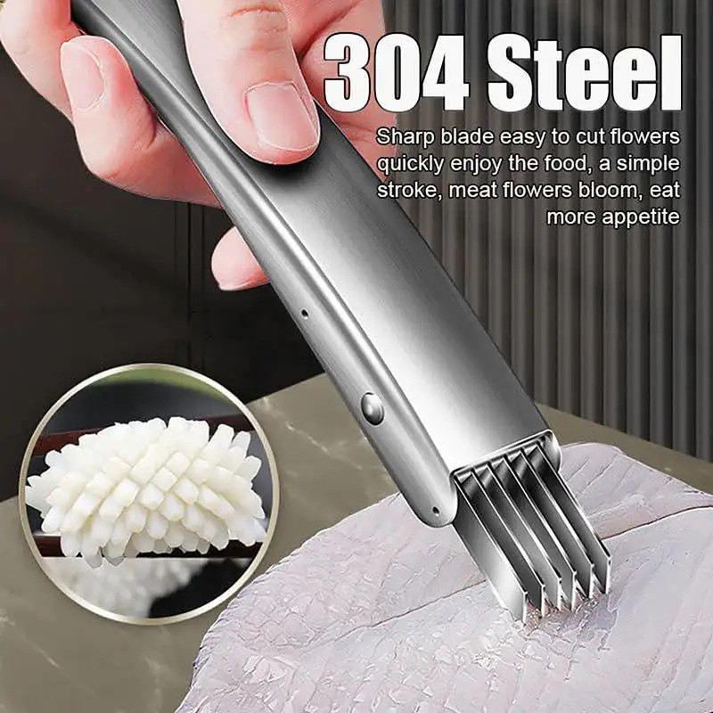 Shred Silk เครื่องตัดกระเทียมเครื่องตัดหัวหอมมัลติฟังก์ชั่ครัวเครื่องตัดผักสแตนเลส Scallion Shred