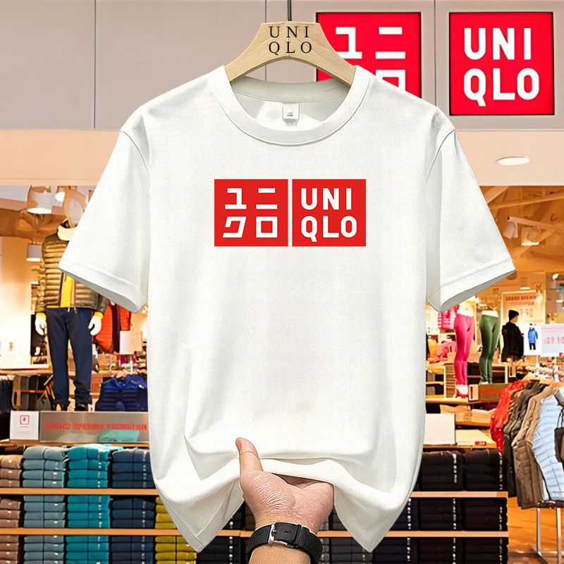 UNIQLO ยูนิโคล่ เสื้อยืดลําลอง ไม่จํากัดเพศ สไตล์เกาหลี | เสื้อยืดสีพื้นผ้าฝ้ายพรีเมี่ยมสําหรับแฟชั่นประจําวัน