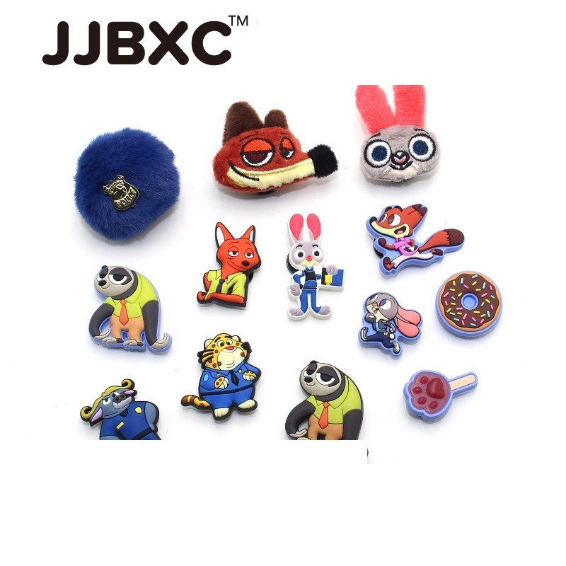 JJBXC ตัวติดรองเท้า charm ลายการ์ตูนสัตว์สุดน่ารัก สนุกสดใส แฟชั่น DIY ใช้ได้กับรองเท้าหลายแบบ อุปกรณ์ตกแต่งรองเท้า