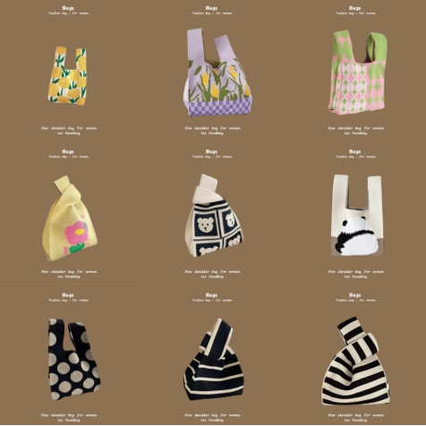 กระเป๋าถือ ผ้าถัก หลากหลายรูปแบบ พกพาสะดวก เหมาะสำหรับการเดินทาง ลำลอง มีสไตล์ให้เลือกหลากหลาย - รูปที่ 2