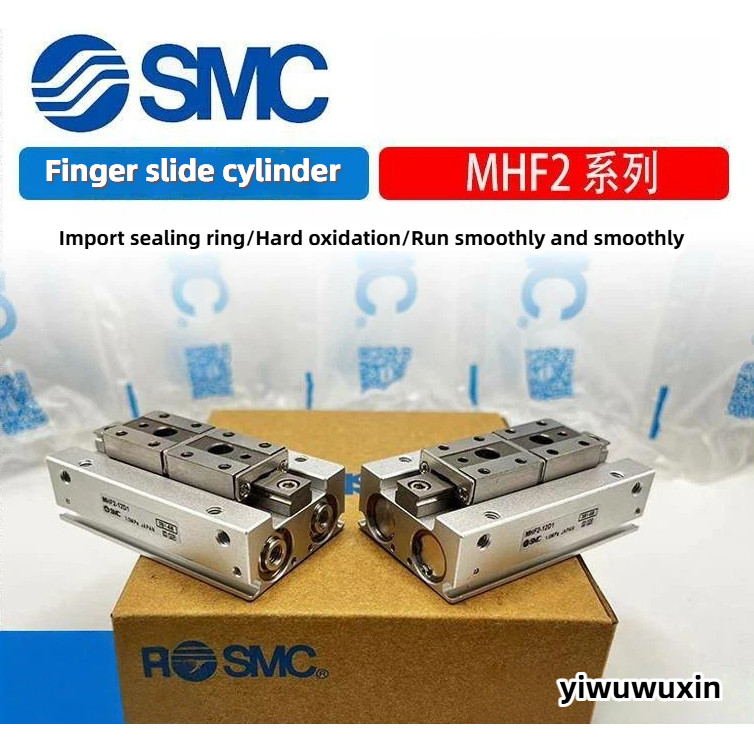 SMC Slider กระบอกนิ้วมือขนาน MHF2-8/MHF2-16/MHF2-20D/D1/D2/DR/D1R/D2R MHF2-8D HDF 12D 16D 20D D1R D2