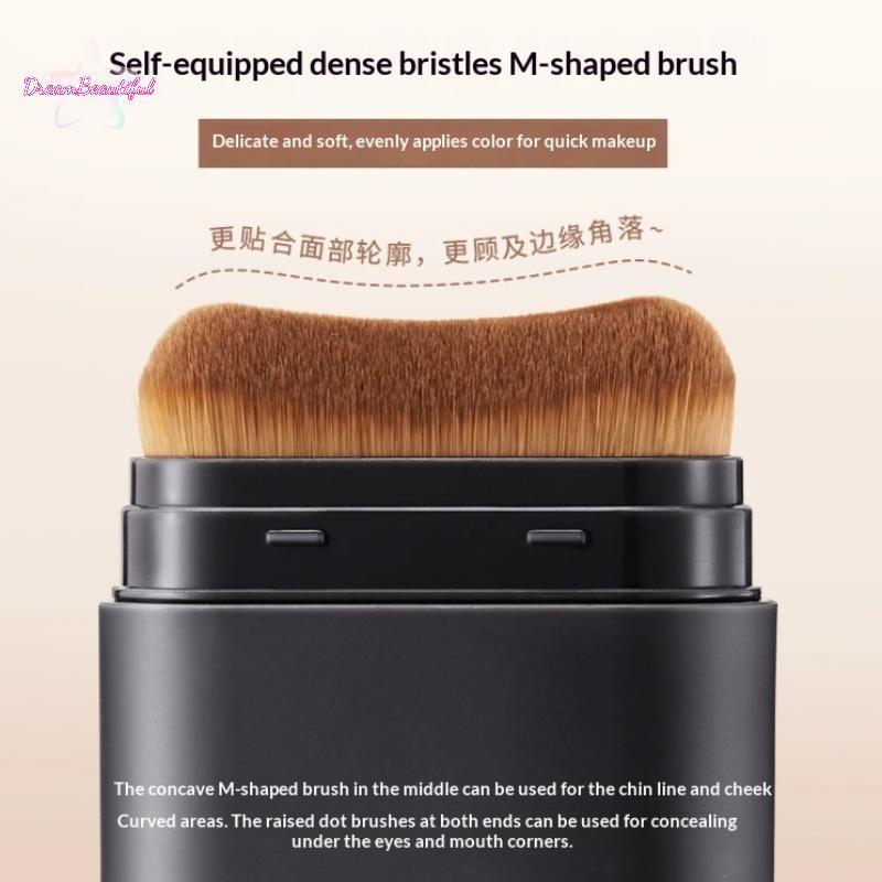 <DBFl-t> 2in1 Foundation Stick พร้อมแปรงติดทนนานแต่งหน้าฐานคอนซีลเลอร์สําหรับความหมองคล้ําไม่มีรอยต่